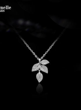 Eternelle法国永恒金叶密语项链夏季新款轻奢小众锁骨链生日礼物