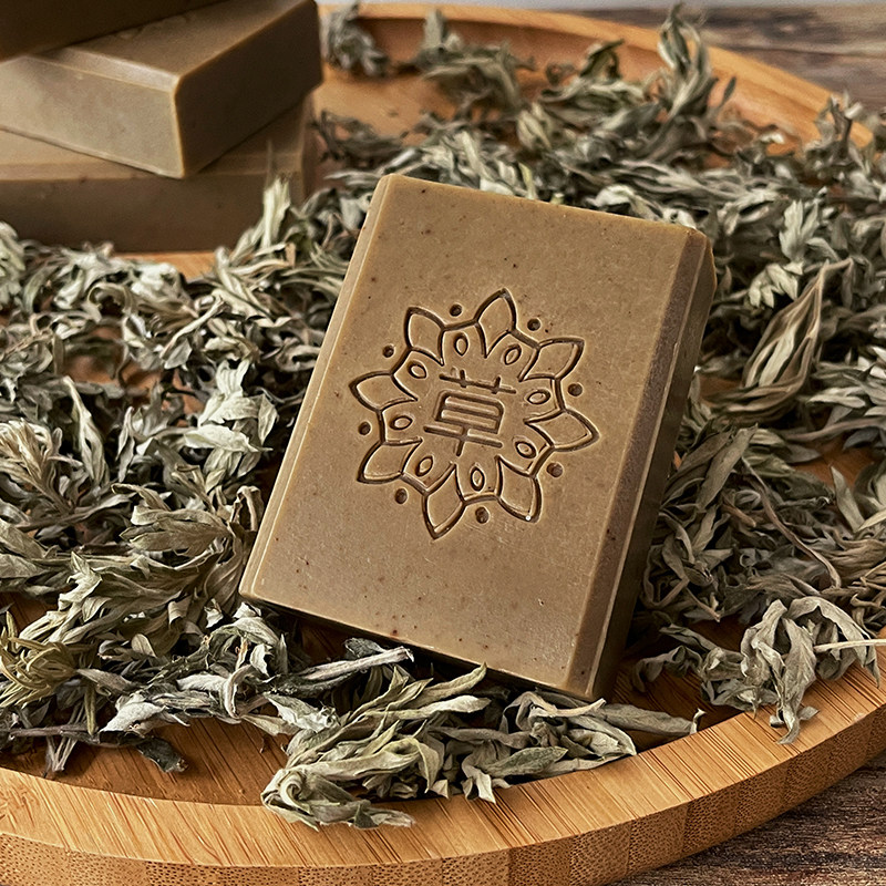 云南天然艾草精油皂手工皂冷皂洁面沐浴皂冬季驱寒除湿洗澡洗脸皂