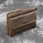 Retro Crazy Horse Leather Pocket Đàn ông đeo Thắt lưng Túi điện thoại Túi xách Da Đa năng Túi da Mini Da chính hãng - Túi điện thoại túi đựng điện thoại mini