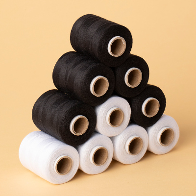 家用缝纫机专用线白线黑色缝衣线402缝纫线手缝针线团