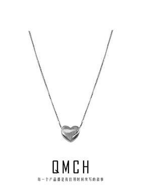 锁骨链s925纯银爱心女