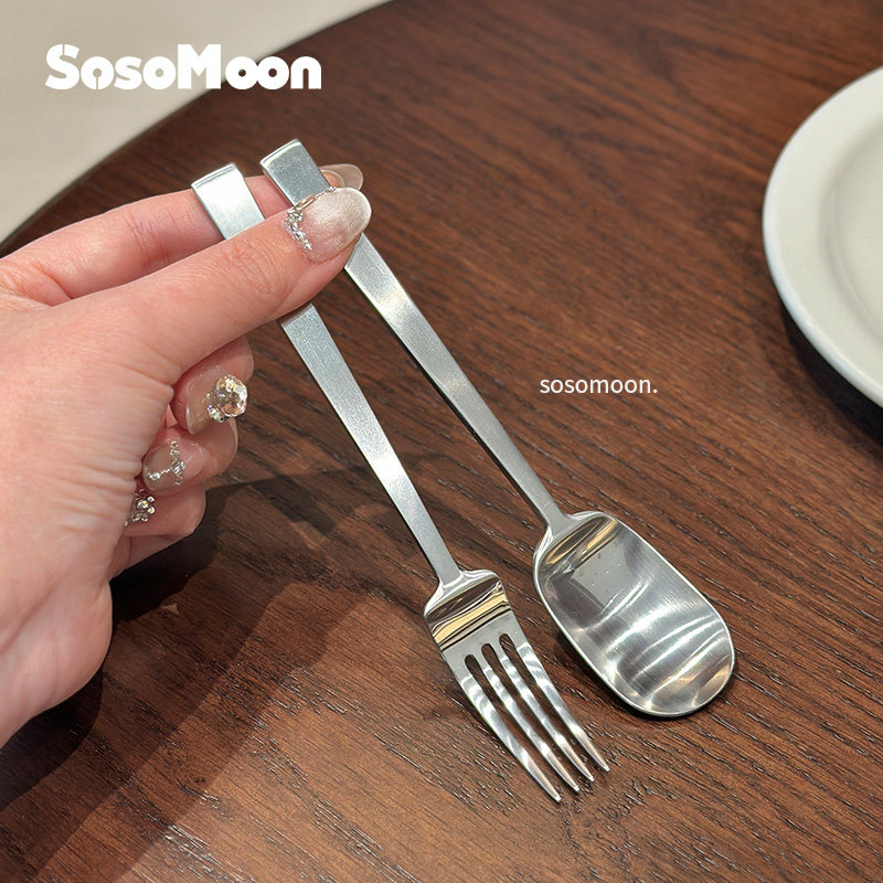 日式复古短柄小勺子1810不锈钢儿童吃饭勺水果叉子点心下午茶餐具,餐饮具,西餐餐叉,淘宝优惠券,粉丝福利购,淘宝优惠卷
