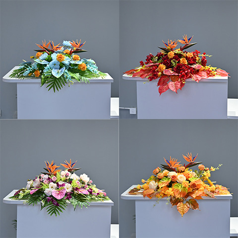 高端演讲台花艺会议发布会