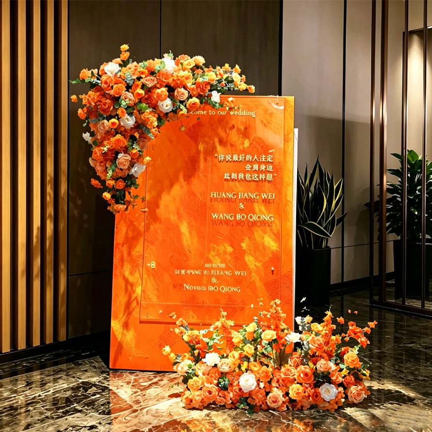 开业庆典红色立柱花球仿真花楼盘交付剪彩路引周年庆装饰花艺摆件