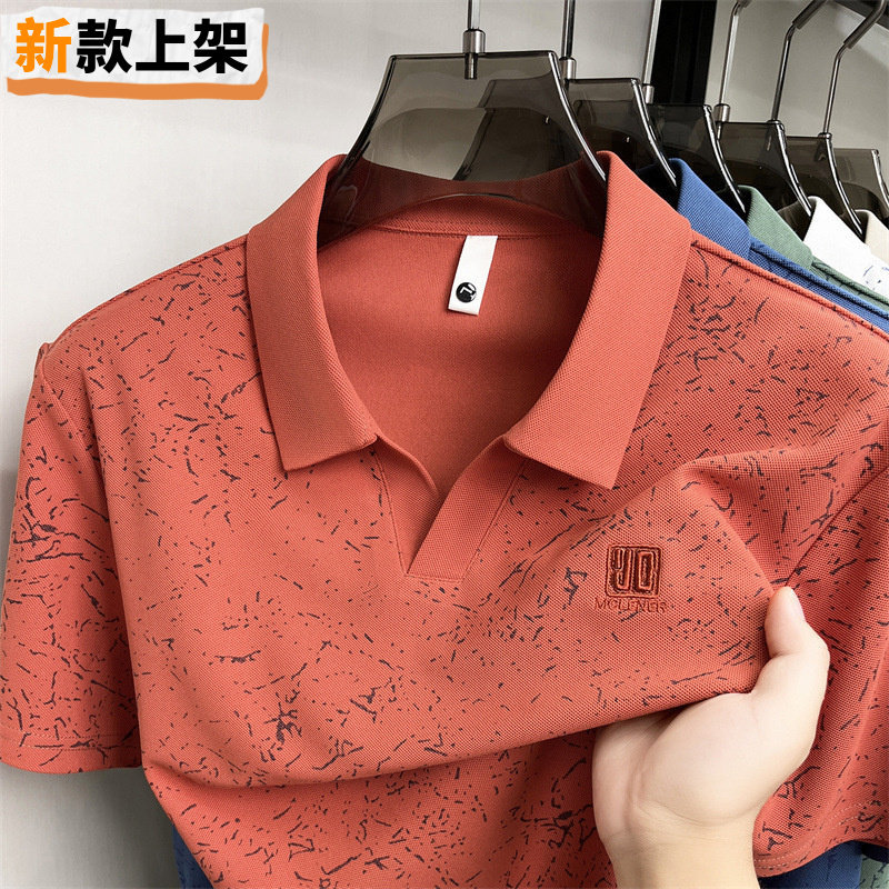 利郎2026新款夏季印花男Polo衫翻