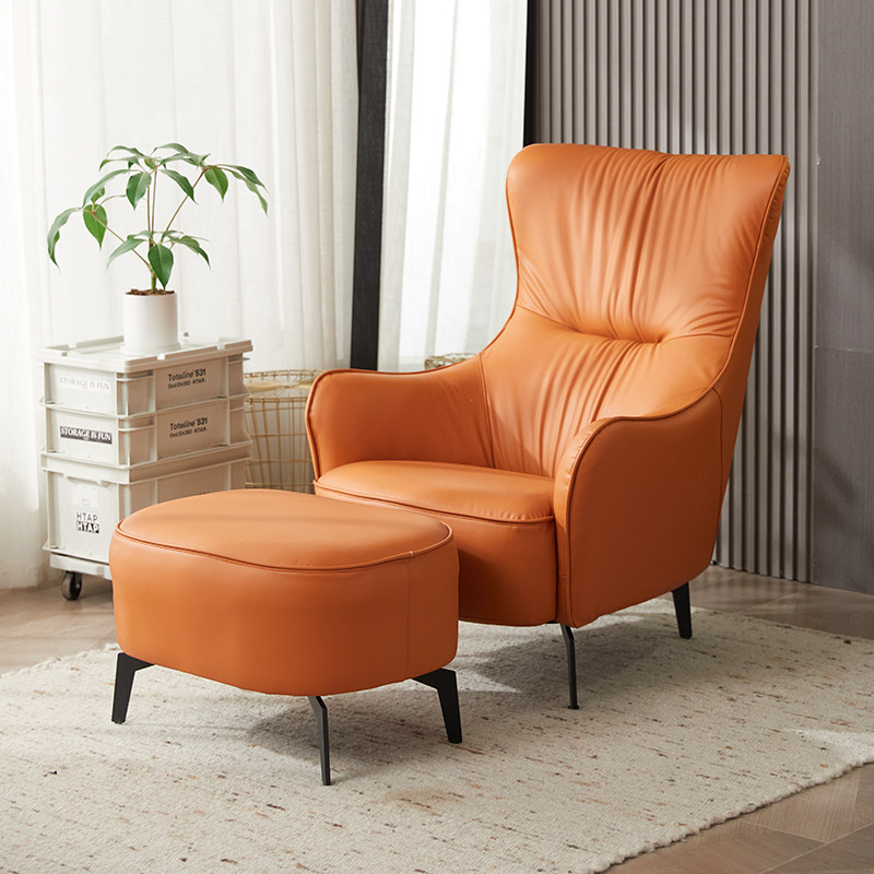 高背单人沙发意式休闲椅客厅椅子老虎椅轻奢网红女王沙发椅皮椅,住宅家具,沙发椅,淘宝优惠券,粉丝福利购,淘宝优惠卷