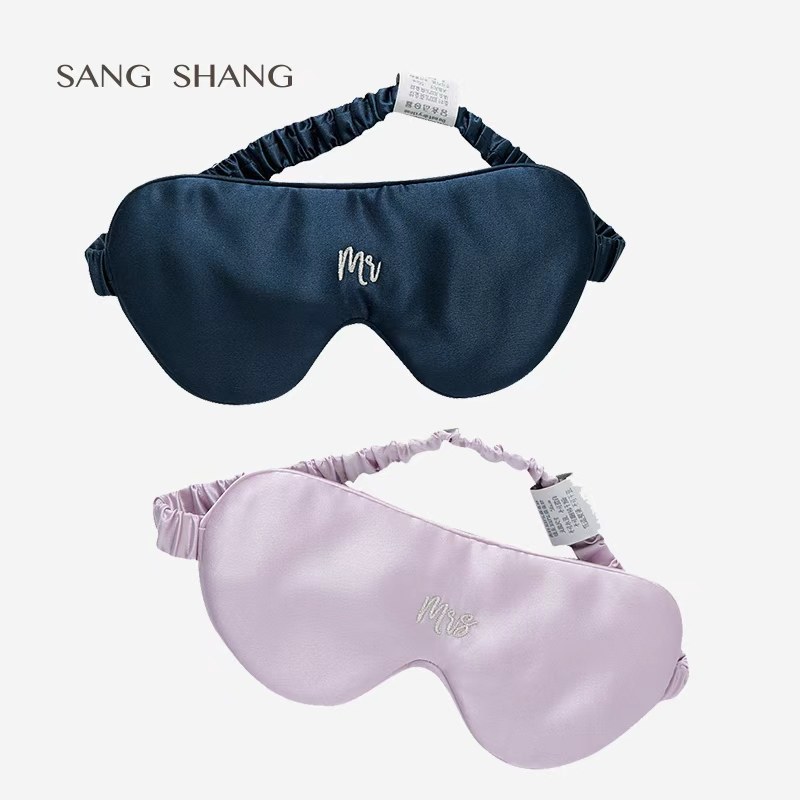 桑尚22姆米真丝眼罩男女纯色禁欲透气舒适遮光睡眠神器双面桑蚕丝