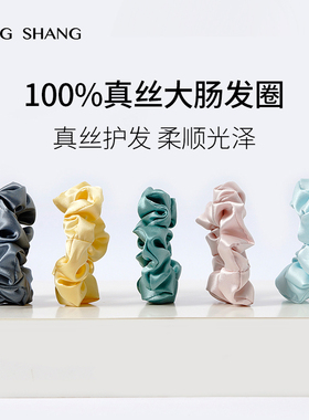 桑尚真丝发圈100%桑蚕丝女高级感大肠发圈头绳头饰发饰头花发绳