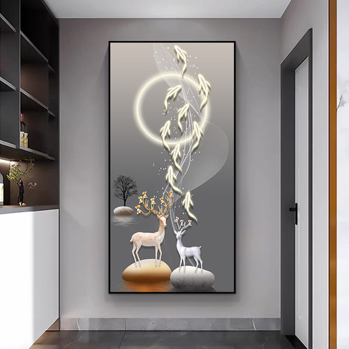 玄关墙贴画北欧轻奢风