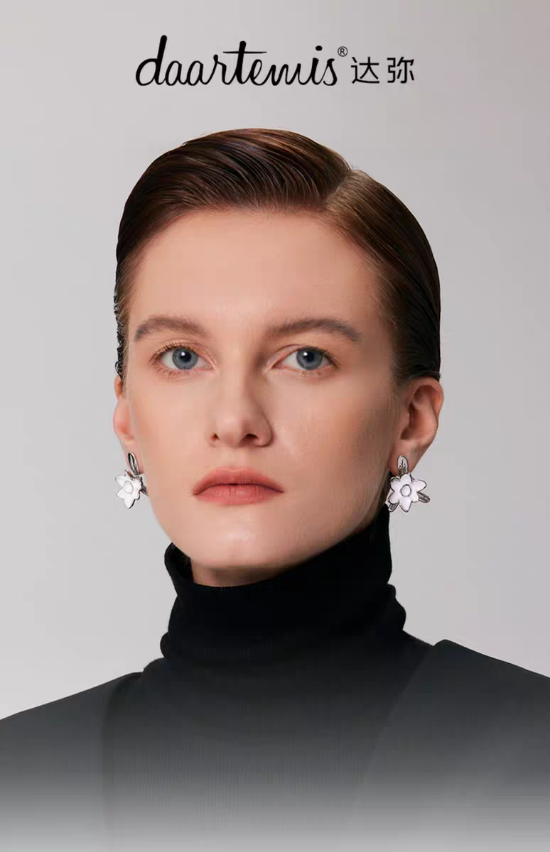 daartemis达弥水仙花朵耳钉女精致高级大气质感轻奢设计小众耳饰