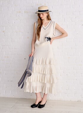 Aimme sparrow25秋冬织物之美精织肌理感100%羊绒背心时尚百搭女