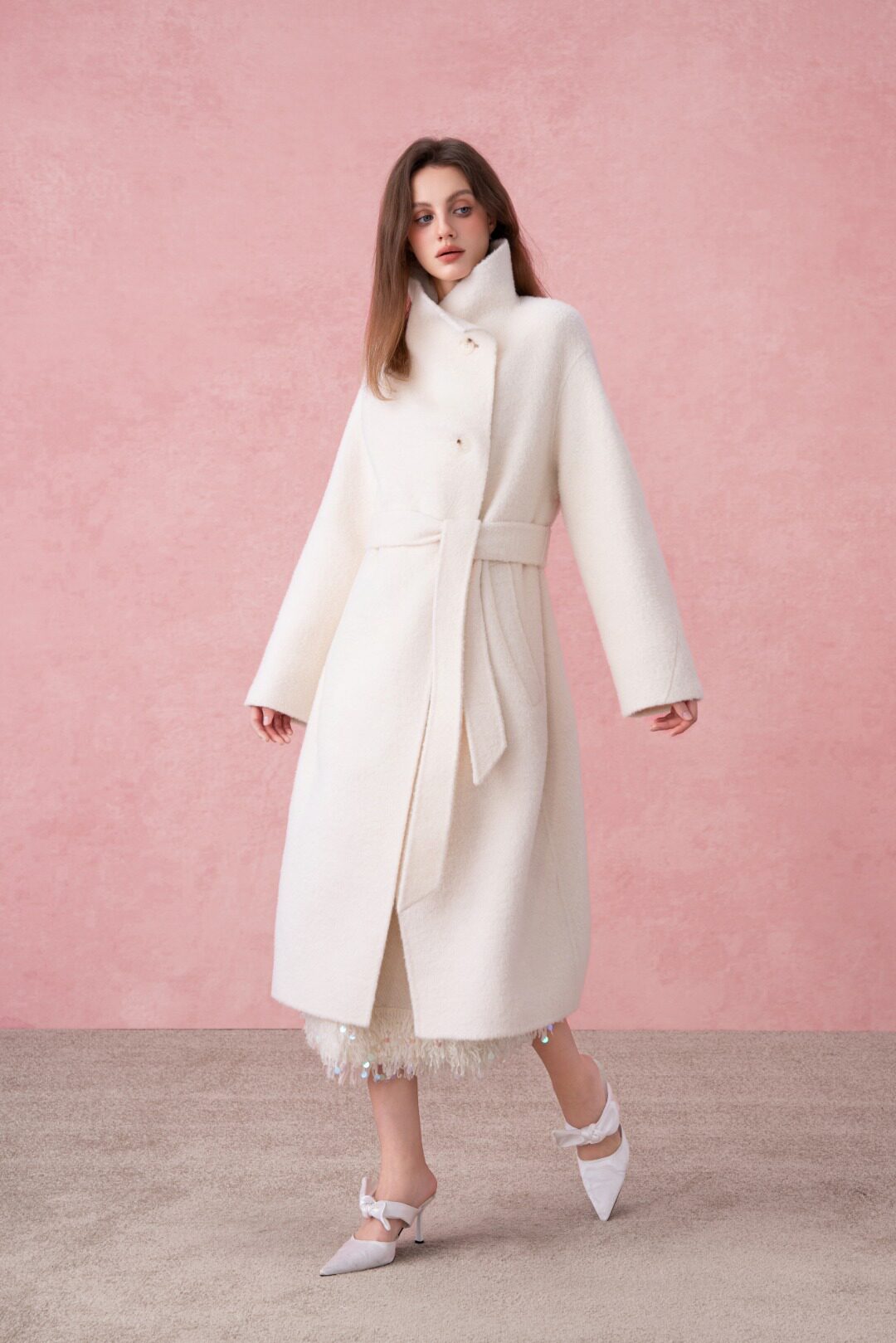 双面呢大衣时尚百搭优雅气质外套