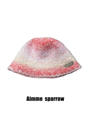 Aimme sparrow 26春夏帽子粉色彩色蓝色白色时尚百搭潮流保暖女帽