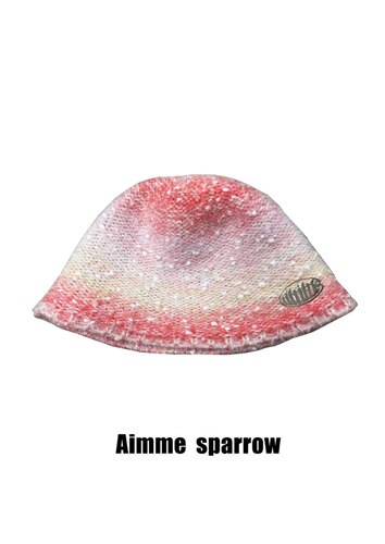 Aimme sparrow 26春夏帽子粉色彩色蓝色白色时尚百搭潮流保暖女帽