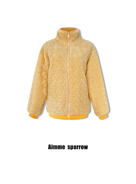 Aimme sparrow26春夏正反两面穿彩色外套时尚百搭通勤毛呢外套女