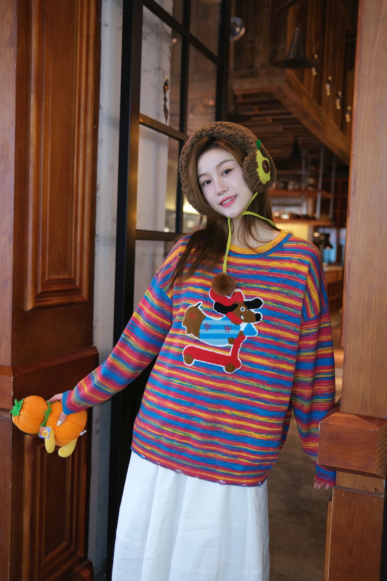 NOT FOR US新款上新 红色条纹小狗上衣S/M/L 989¥热卖款