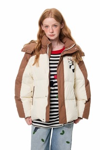 熊猫拼色羽绒服时尚 25秋冬新品 潮流百搭女棉服外套 Martin Andrea