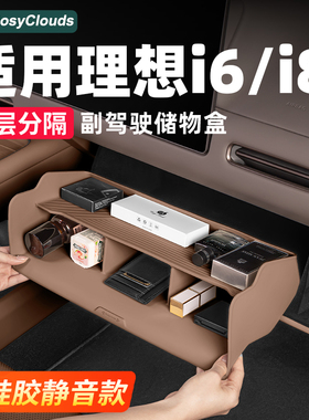 适用理想i8i6副驾驶手套箱储物盒中控下硅胶垫装饰车内配件用品