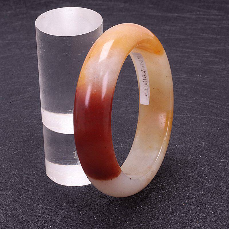 云南龙陵石缘天然玉石黄龙玉手镯正品A货 内径5960女男士镯子证书