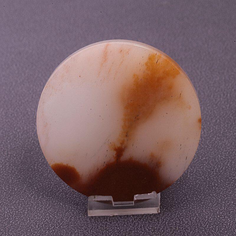 云南龙陵石缘 天然玉石黄龙玉素牌 挂件 无事 圆牌 团团圆圆 吊坠