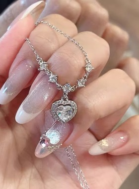 【星光恋人项链】纯银爆闪满钻