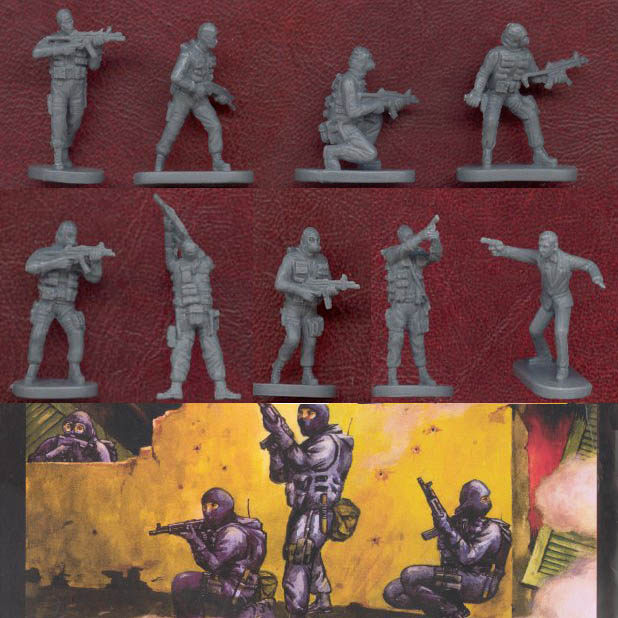 大力神 凯撒caesar小号人仔h001现代1:72兵人模型 sas 特种部队
