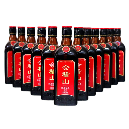 会稽山纯正伍年350ml*12瓶装整箱绍兴黄酒半干型加饭酒小瓶餐饮版