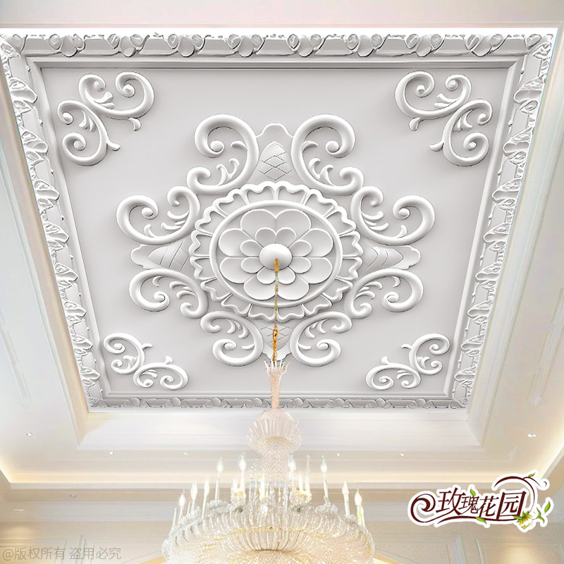 天花板墙贴自粘3D立体装饰壁画