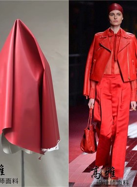 红色软包皮革面料 硬包PU皮料皮子床头diy手工沙发布料人造革N9