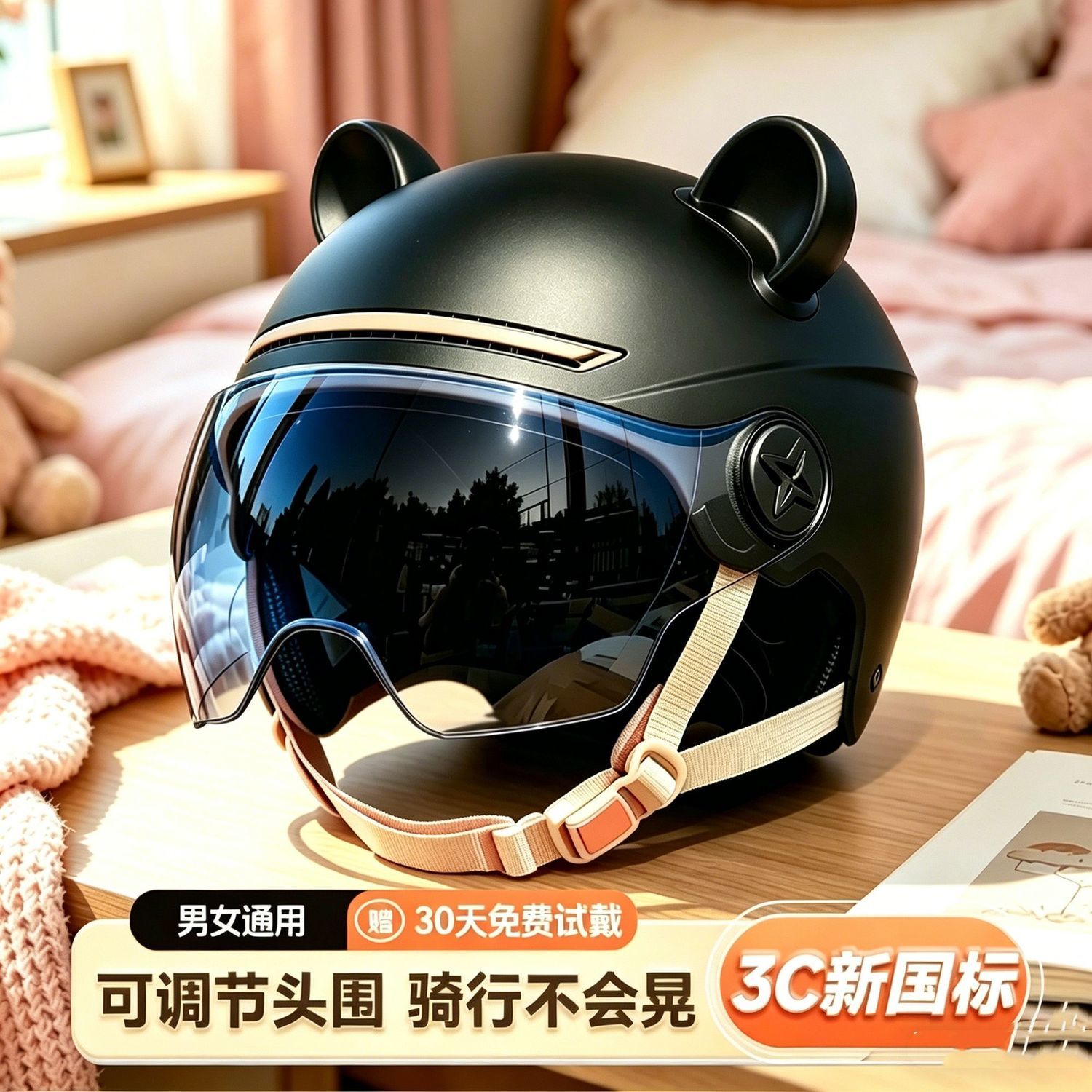 3c认证用品汽车女电动车头盔车摩托车头盔