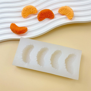 仿真橘子瓣捏捏乐硅胶模具DIY水果软糖蛋糕香薰蜡烛石膏手工皂模