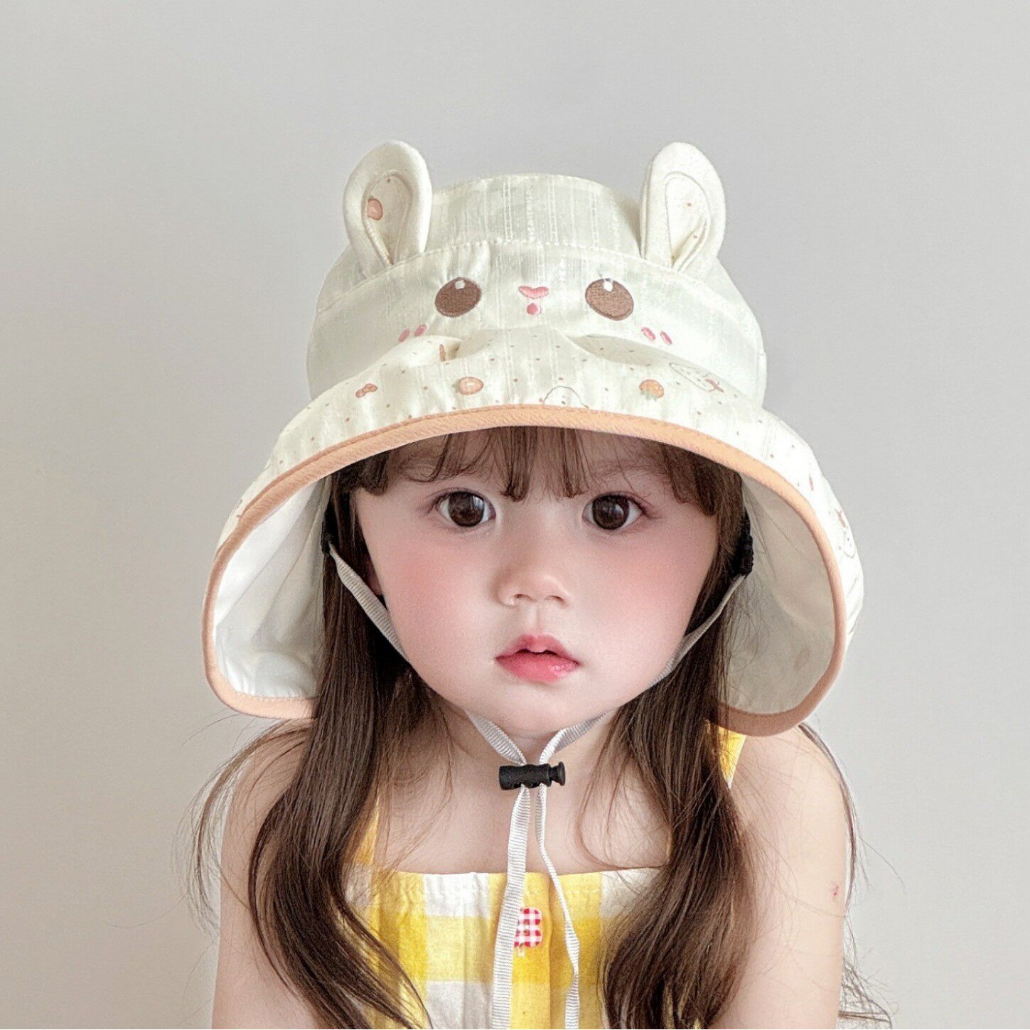 儿童防晒帽大帽檐防紫外线空顶遮阳帽子男女童夏季薄款宝宝太阳帽