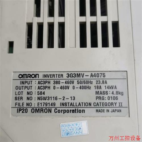 议价直拍不发:3G3MV-A4075变频器,380V7.5KW 实物