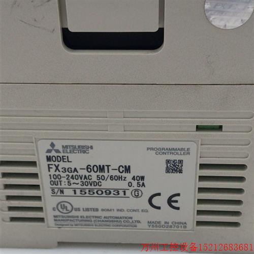 议价直拍不发:原装拆机三菱PLC控制器 FX3GA-60MT-CM现货实物图