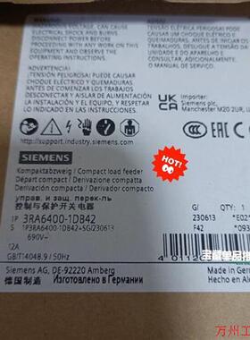 议价直拍不发:(请询价) 3RA6400-1DB42 控制与保护开关电器全新