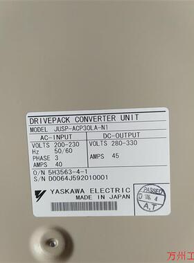 议价直拍不发:JUSP-ACP30LA-N1安川伺服电源