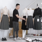 小个子显瘦短裙A字中长裙 新款 杰唯卡 灰色高腰百褶裙女2026春季