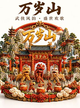 武侠山万岁山3d立体金属浮雕冰箱贴旅游景点伴手礼纪念品磁吸文创