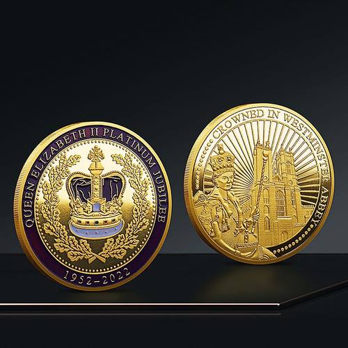 现货2022英国女王伊丽莎白二世纪念币硬币收藏品纪念章幸运币礼物