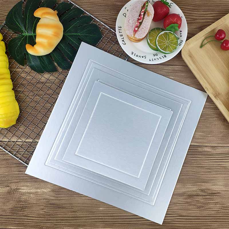 重复使用银色方形芝士小慕斯垫纸