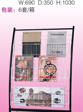 得兴报刊架 报纸架 展示架 书刊架 得兴DX-823带轮杂志架