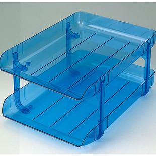 钊盛文具 ZS-828 二层办公文件盘 收纳资料座 文件架