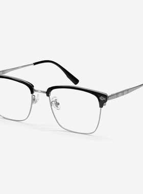 毛源昌斯文商务眉线框近视眼镜男款高级可配度数防蓝光镜片99401