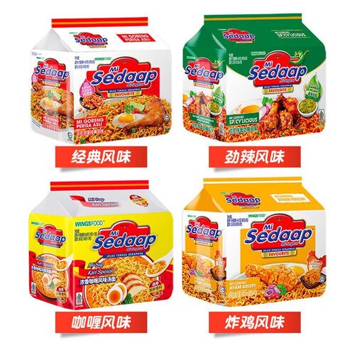 喜达印尼进口袋装劲辣炸鸡味泡面