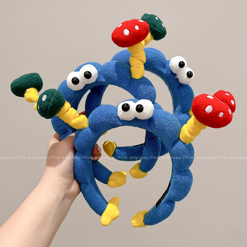 可爱扭扭棒大眼仔洗脸发箍女2025