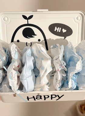 高级感海盐蓝大肠发圈女高弹力头绳丸子头皮筋扎头发少女头花头饰