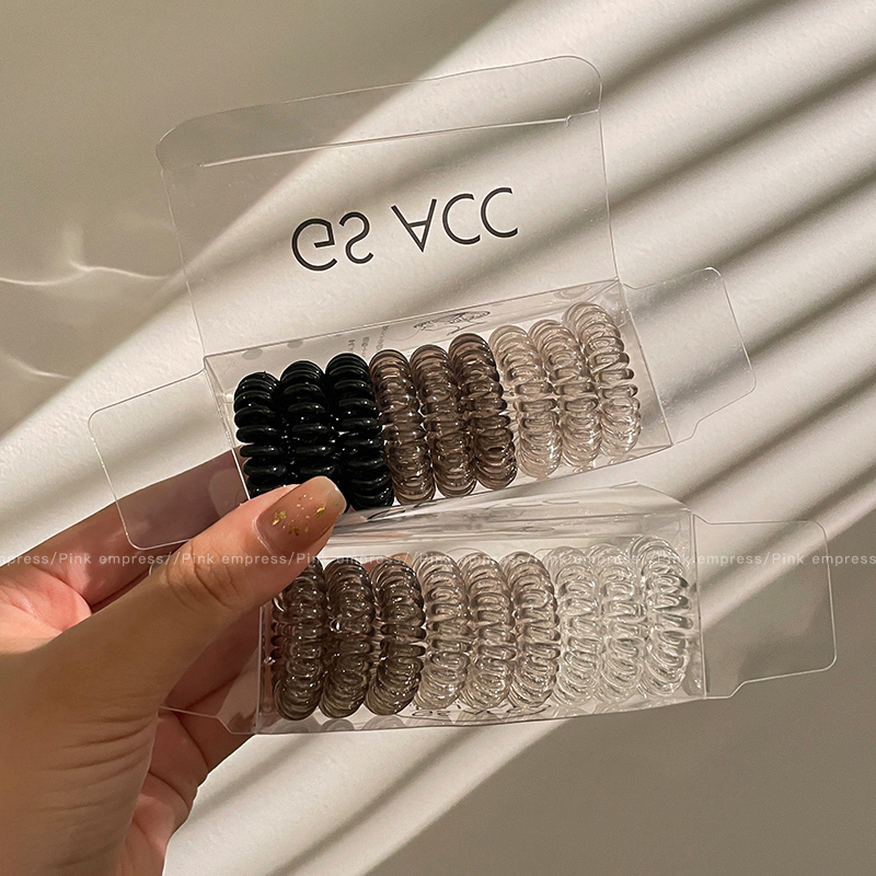 电话线发圈女扎头发简约高弹力