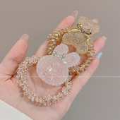 儿童可爱兔子水钻发圈女童扎头皮筋头绳皮套小女孩高马尾发绳头饰