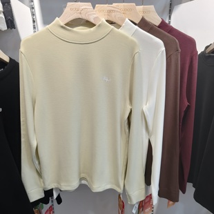 纯色内搭卫衣磨绒 T恤秋衣打底修身 优布客5561秋冬女长袖 圆领小衫