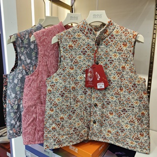 启点603中老年妈妈装 蚕丝驼绒马甲立领加绒加厚保暖坎肩背心大码